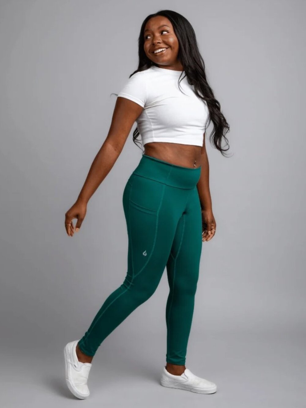 RARE Gnara Go Free 7/8 Leggings - Spruce Green - Large